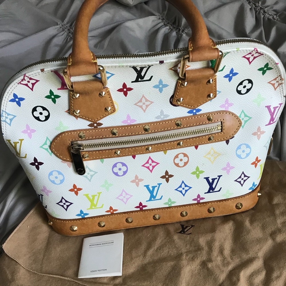 Louis Vuitton Multi-color Monogram White Alma
